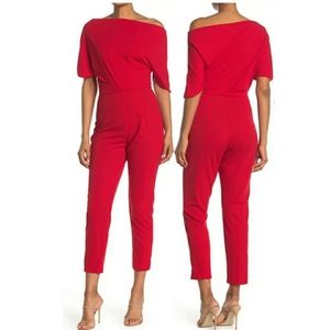 NWT Alexia Admor red one shoulder jumpsuit XL
